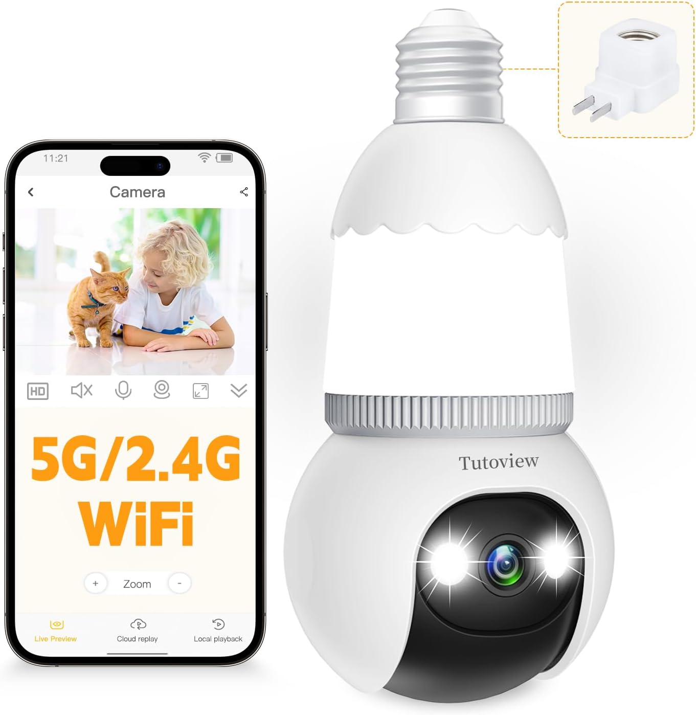 🌎 Easy-Install WiFi Bulb Camera | Protect Your Family Anytime, Anywhere ✨