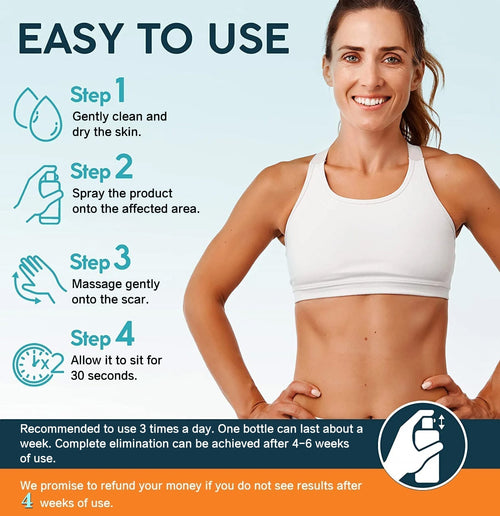 💧 100% Advanced Scar Remove Spray 🕊️ – Smooth Stretch Marks, Keloids & Surgical Scars
