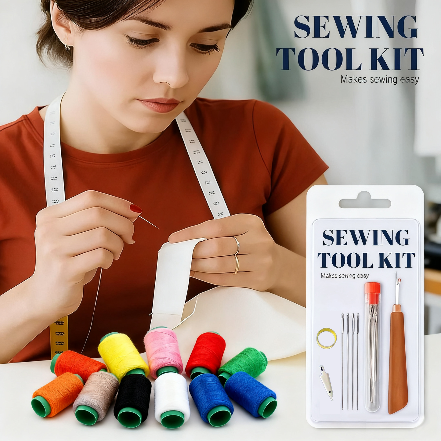 🎄Christmas-Sale✨Portable Sewing Needle Kit (34 PCS) — Repair, Embroidery & Crafts Made Easy