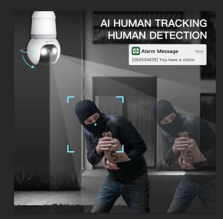 🌎 Easy-Install WiFi Bulb Camera | Protect Your Family Anytime, Anywhere ✨