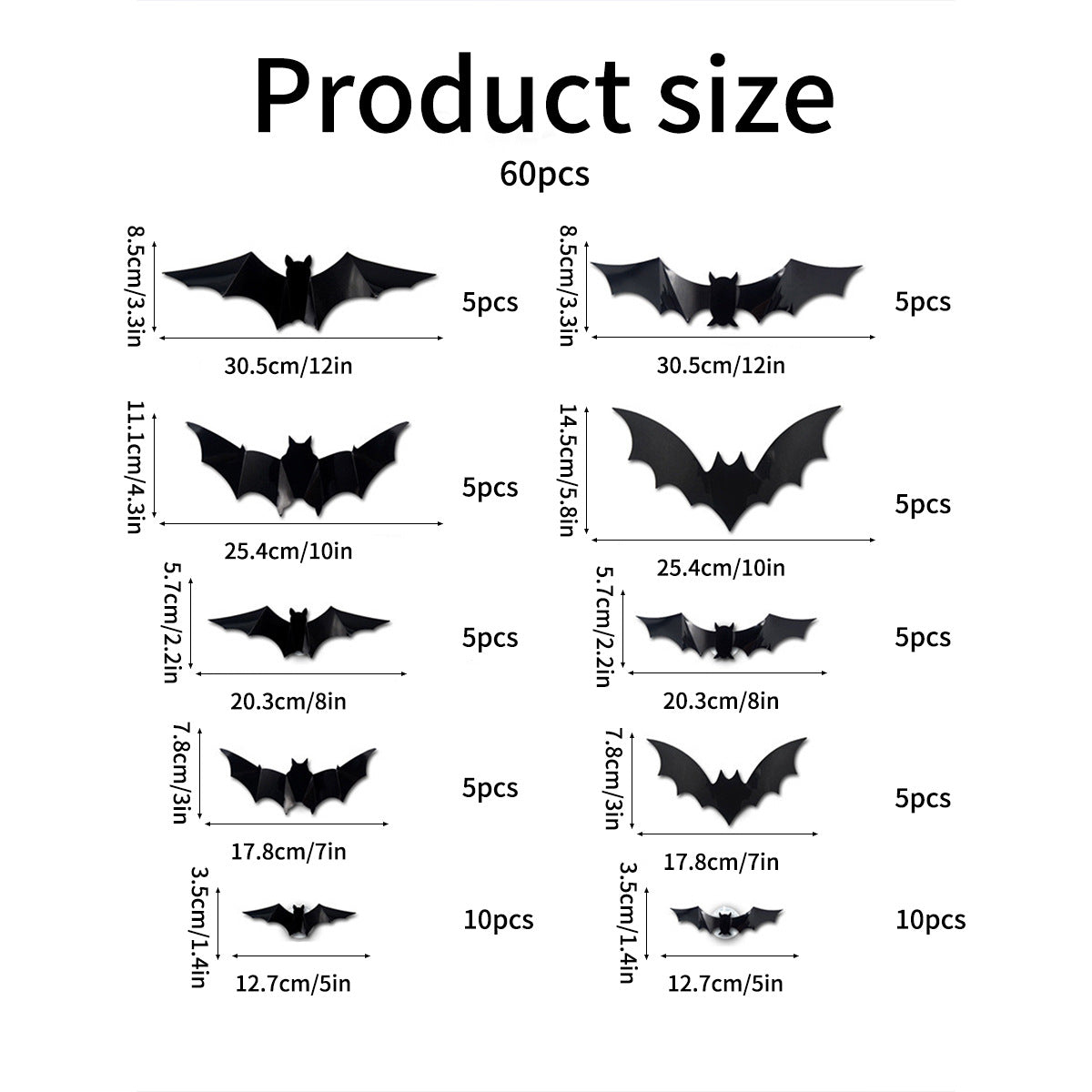 🔥Halloween Sale - 50% off 🎃Halloween 3D Flying Bats with Lights – Easy Spooky Home Transformation 👻