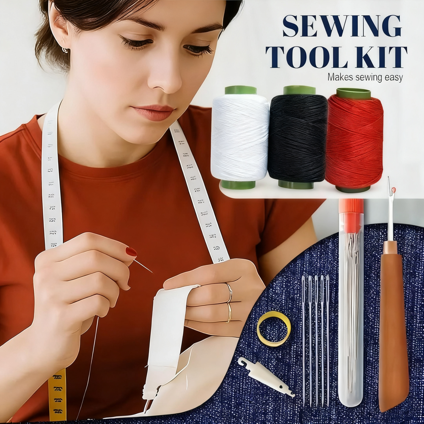 🎄Christmas-Sale✨Portable Sewing Needle Kit (34 PCS) — Repair, Embroidery & Crafts Made Easy