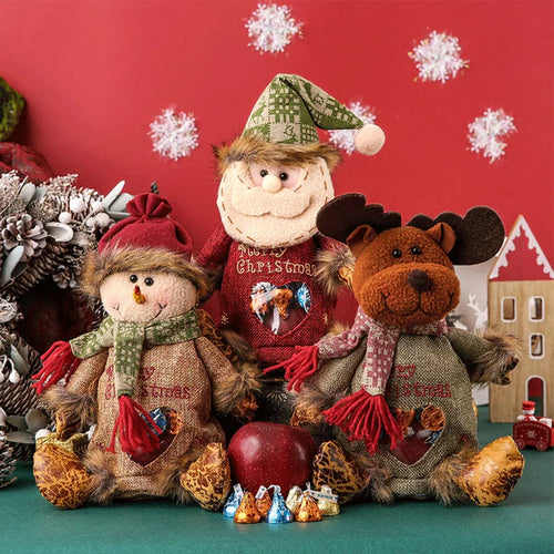 🔥Last Day Promotion Up To 76% OFF |🎄 Christmas Candy & Gift Bags — Cute Santa, Snowman & Reindeer Designs☃️
