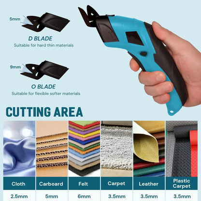 ✂️ Cordless Rechargeable Electric Scissors 🔋 – Ergonomic Fabric, Leather & Cardboard Cutter for Crafts & DIY