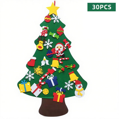 🎅DIY Felt Christmas Tree Wall Decoration — Creative Holiday Gift for Kids 🎨