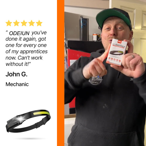 💡ODEIUN™ LED Headlamp-🛠️ Perfect for DIY, Running, Cycling & Repairs
