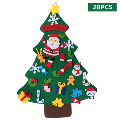 🎅DIY Felt Christmas Tree Wall Decoration — Creative Holiday Gift for Kids 🎨