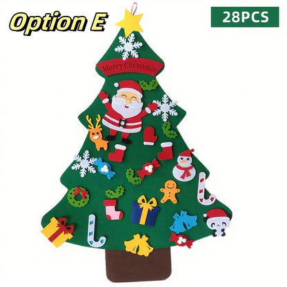 🎅DIY Felt Christmas Tree Wall Decoration — Creative Holiday Gift for Kids 🎨