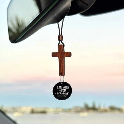 ✝️Car Rearview Cross – Tap for a New Bible Verse Every Day ✨