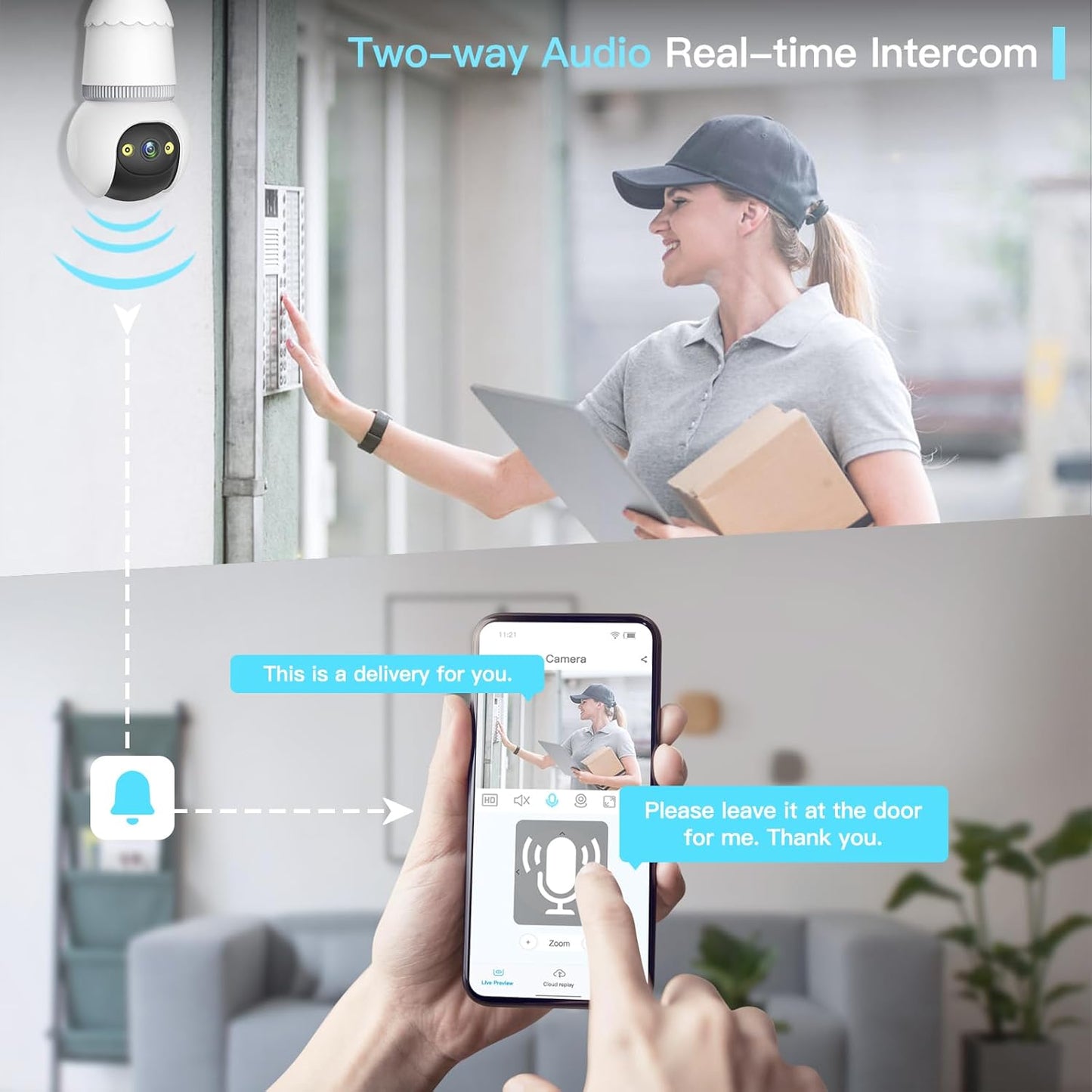 🌎 Easy-Install WiFi Bulb Camera | Protect Your Family Anytime, Anywhere ✨