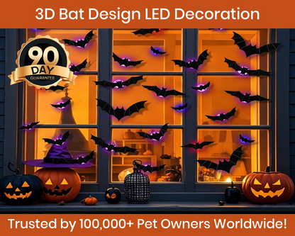 🔥Halloween Sale - 50% off 🎃Halloween 3D Flying Bats with Lights – Easy Spooky Home Transformation 👻