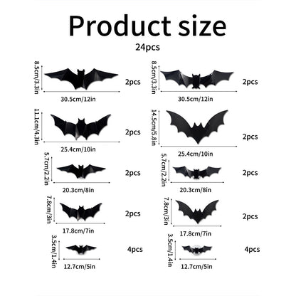🔥Halloween Sale - 50% off 🎃Halloween 3D Flying Bats with Lights – Easy Spooky Home Transformation 👻