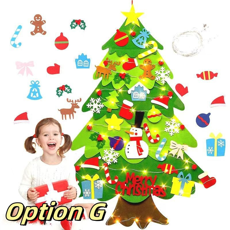 🎅DIY Felt Christmas Tree Wall Decoration — Creative Holiday Gift for Kids 🎨