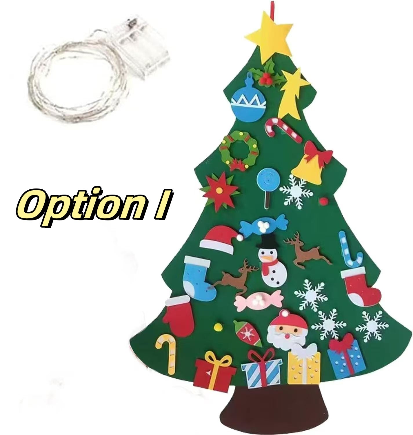 🎅DIY Felt Christmas Tree Wall Decoration — Creative Holiday Gift for Kids 🎨