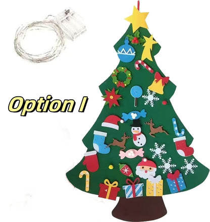 🎅DIY Felt Christmas Tree Wall Decoration — Creative Holiday Gift for Kids 🎨