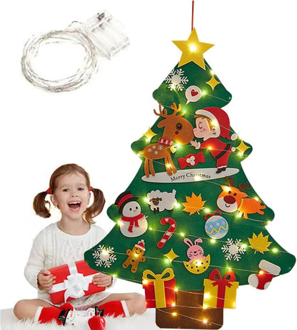 🎅DIY Felt Christmas Tree Wall Decoration — Creative Holiday Gift for Kids 🎨