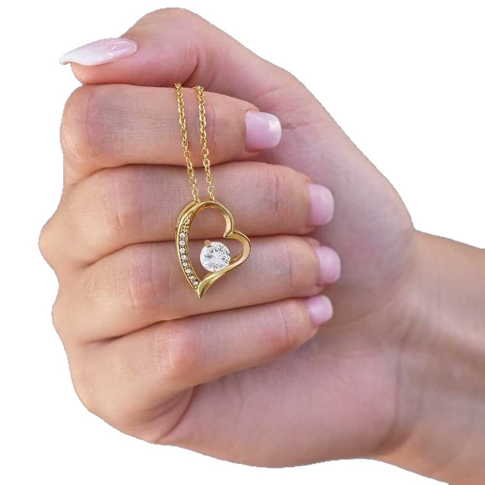 💝 Forever Love Necklace – Heart Pendant Gift for Wife, Anniversary & Special Moments ✨