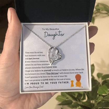 💝 Forever Love Necklace – Heart Pendant Gift for Wife, Anniversary & Special Moments ✨
