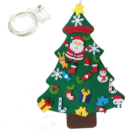 🎅DIY Felt Christmas Tree Wall Decoration — Creative Holiday Gift for Kids 🎨