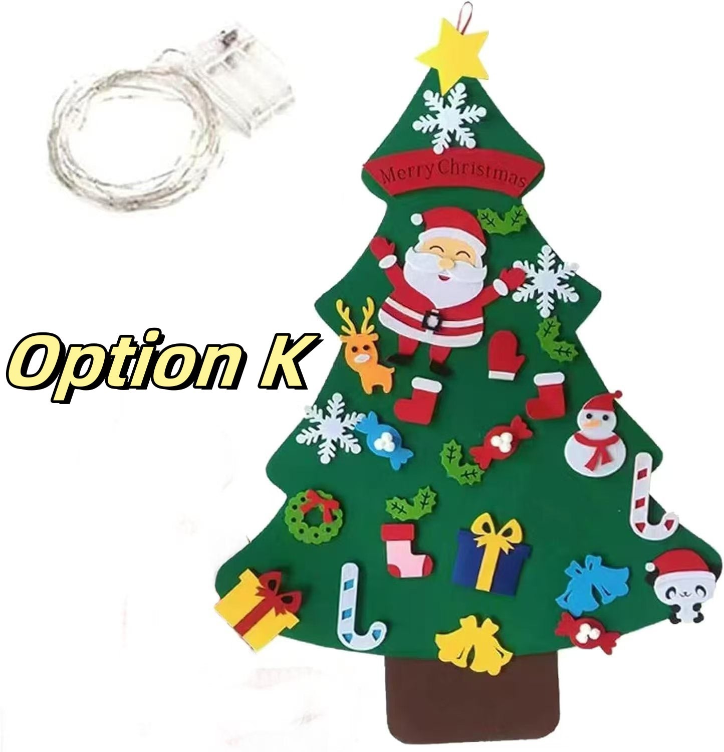🎅DIY Felt Christmas Tree Wall Decoration — Creative Holiday Gift for Kids 🎨