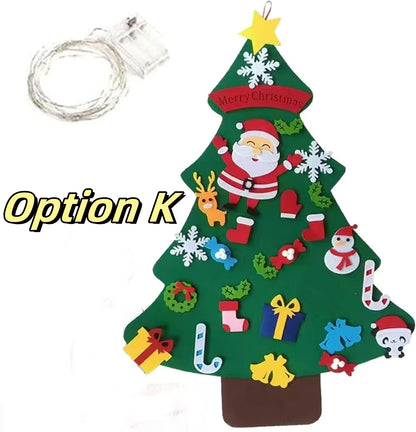 🎅DIY Felt Christmas Tree Wall Decoration — Creative Holiday Gift for Kids 🎨