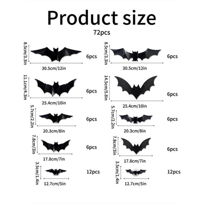 🔥Halloween Sale - 50% off 🎃Halloween 3D Flying Bats with Lights – Easy Spooky Home Transformation 👻