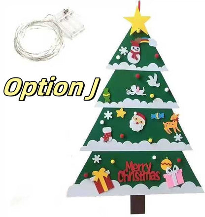 🎅DIY Felt Christmas Tree Wall Decoration — Creative Holiday Gift for Kids 🎨