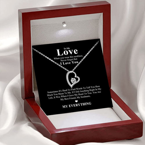 💝 Forever Love Necklace – Heart Pendant Gift for Wife, Anniversary & Special Moments ✨