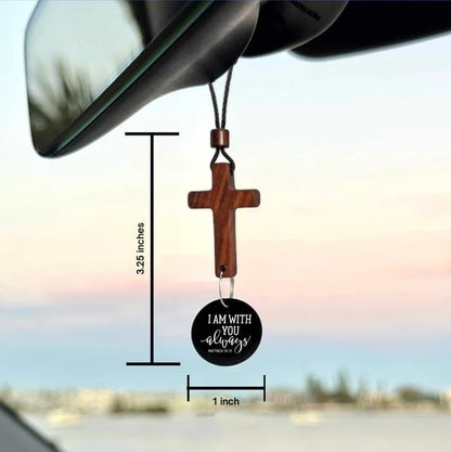✝️Car Rearview Cross – Tap for a New Bible Verse Every Day ✨
