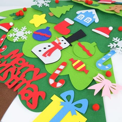🎅DIY Felt Christmas Tree Wall Decoration — Creative Holiday Gift for Kids 🎨
