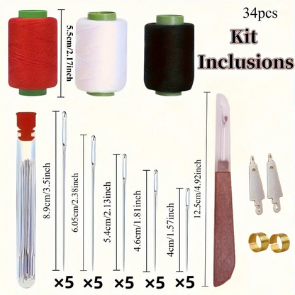 🎄Christmas-Sale✨Portable Sewing Needle Kit (34 PCS) — Repair, Embroidery & Crafts Made Easy