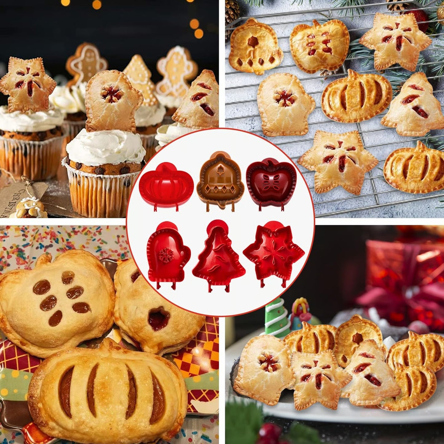 🎄Holiday Pre-Sale🎅 Festive Baking Molds ✨ Perfect Pies & Cookies Every Time