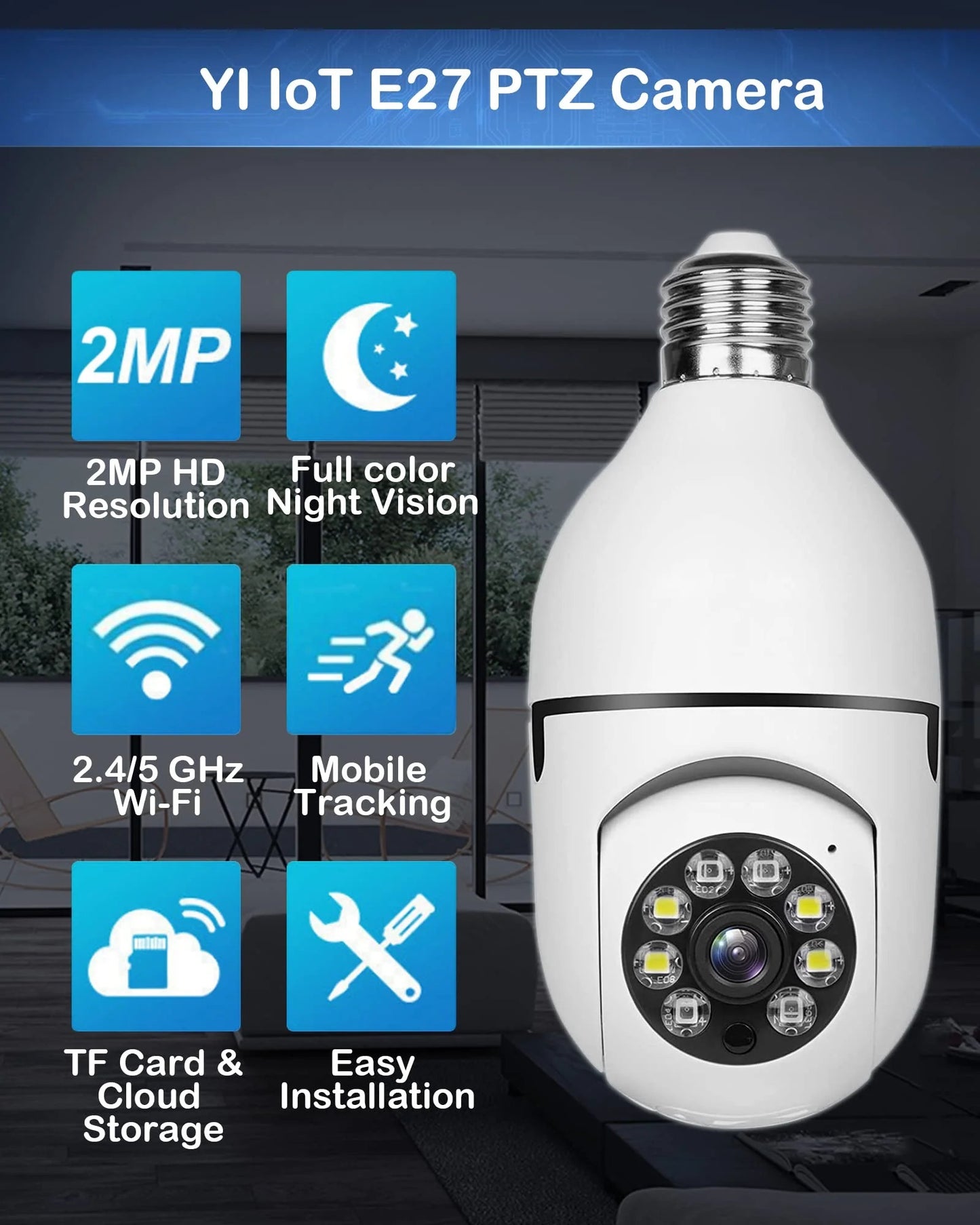 🌎 Easy-Install WiFi Bulb Camera | Protect Your Family Anytime, Anywhere ✨
