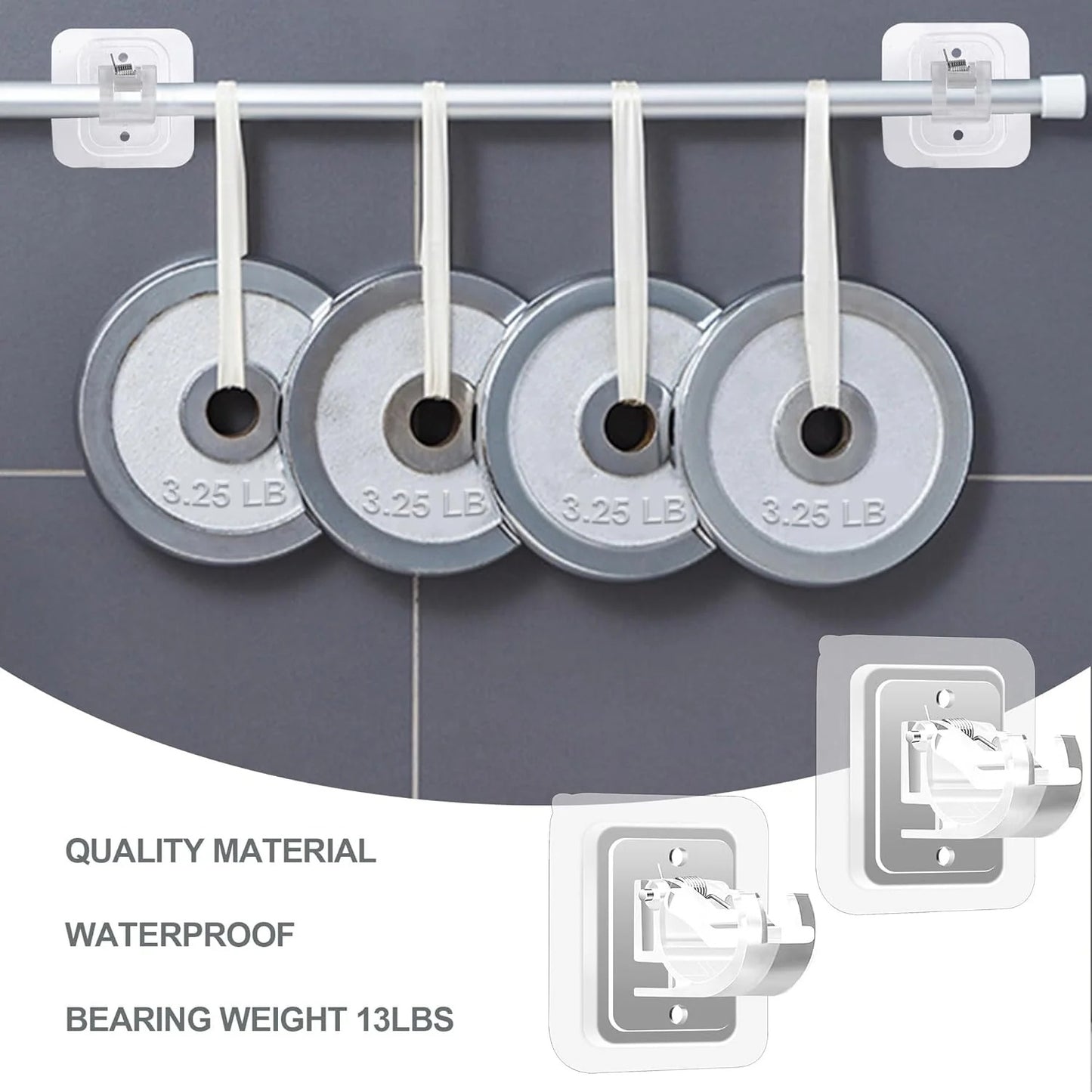 ✨Buy 2 Get 1 Free|🔧 No-Drill Curtain Brackets — Hold Up to 13 lbs! 💪