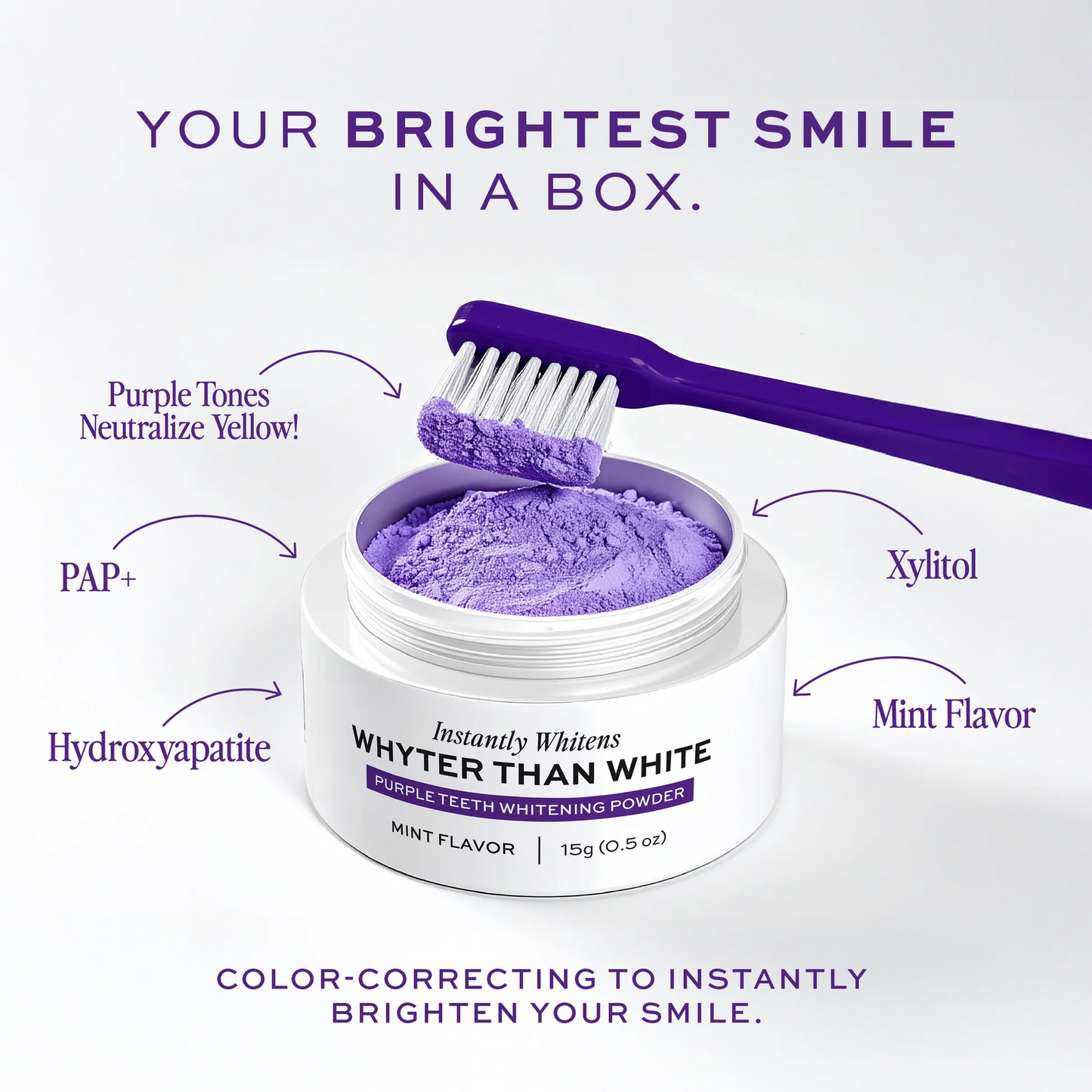 Buy 2 Get 1 Free 🎁|💜 ODEIUN™ Purple Teeth Whitening Powder — Instantly Erase Yellow Stains 😁✨