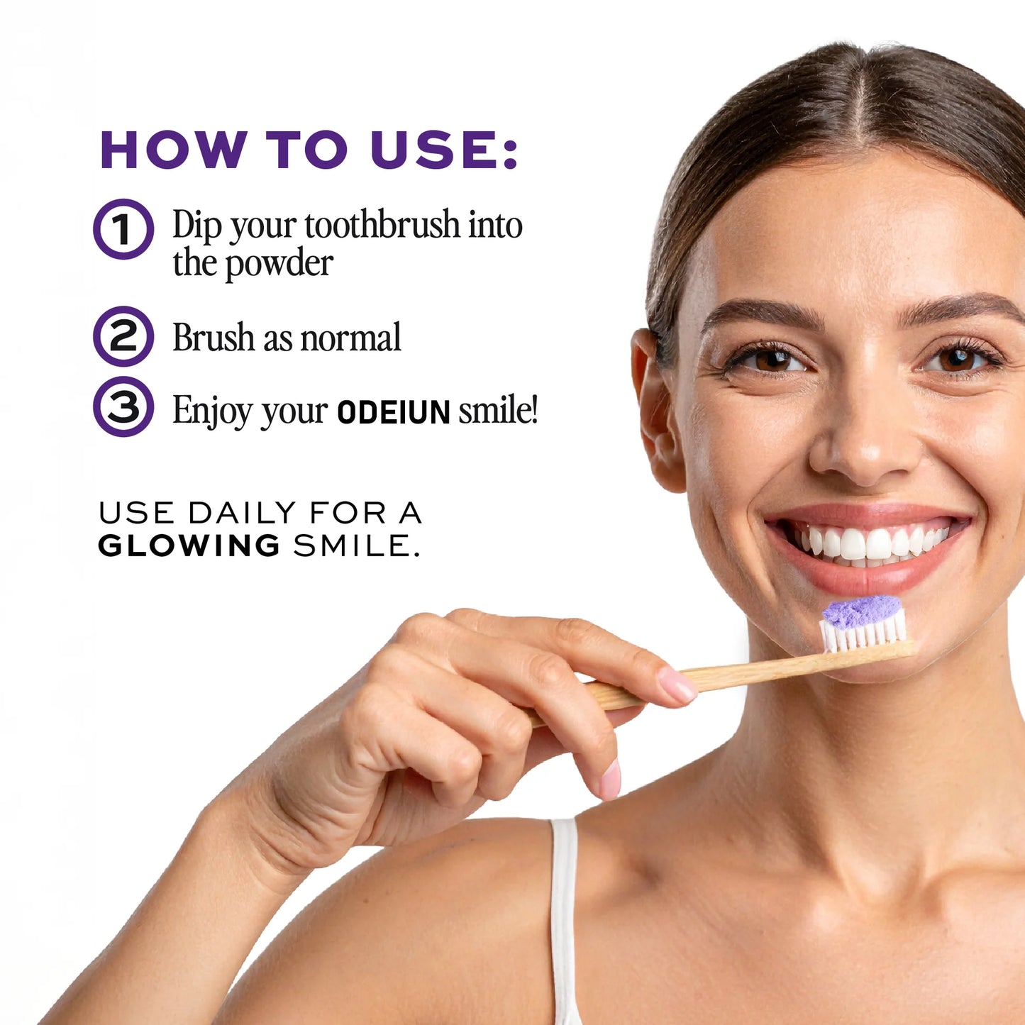 Buy 2 Get 1 Free 🎁|💜 ODEIUN™ Purple Teeth Whitening Powder — Instantly Erase Yellow Stains 😁✨
