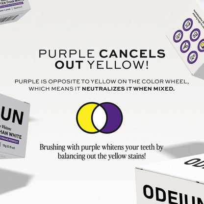Buy 2 Get 1 Free 🎁|💜 ODEIUN™ Purple Teeth Whitening Powder — Instantly Erase Yellow Stains 😁✨
