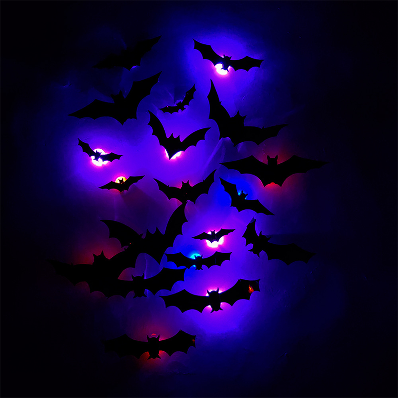 🔥Halloween Sale - 50% off 🎃Halloween 3D Flying Bats with Lights – Easy Spooky Home Transformation 👻