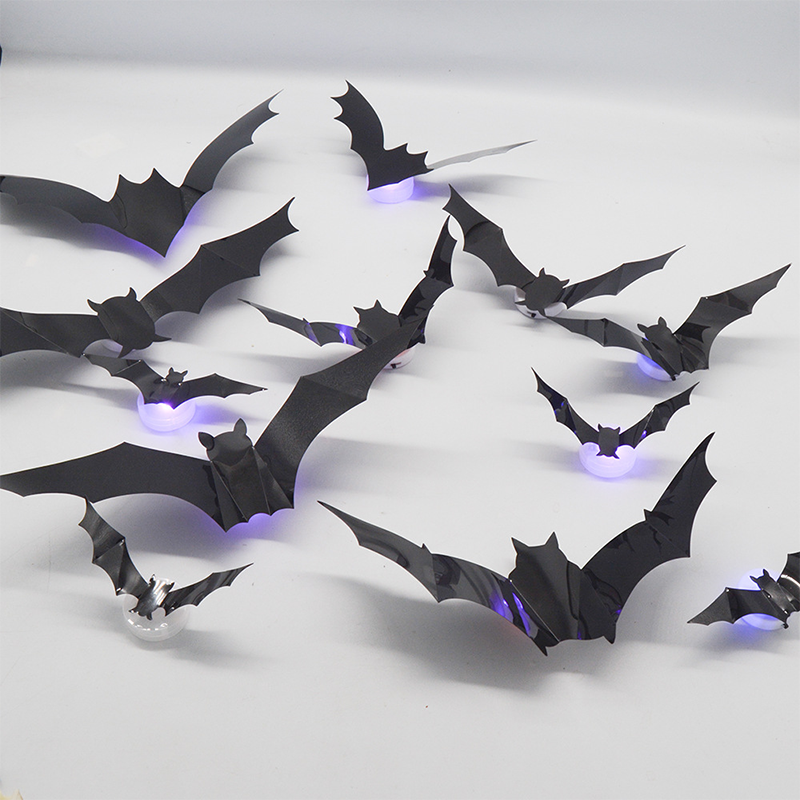 🔥Halloween Sale - 50% off 🎃Halloween 3D Flying Bats with Lights – Easy Spooky Home Transformation 👻