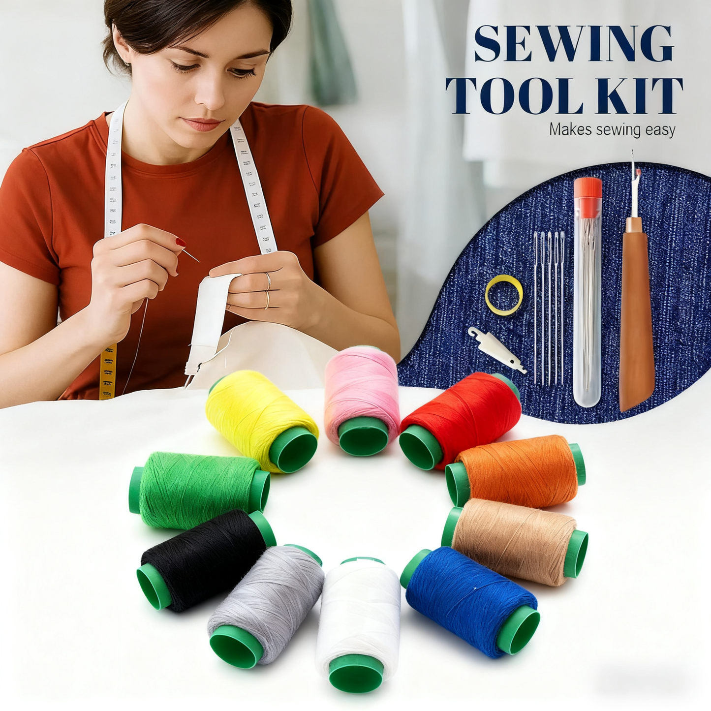 🎄Christmas-Sale✨Portable Sewing Needle Kit (34 PCS) — Repair, Embroidery & Crafts Made Easy